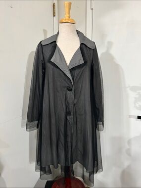 Kozan Sheer Black Trench Coat – Lightweight Layering Jacket